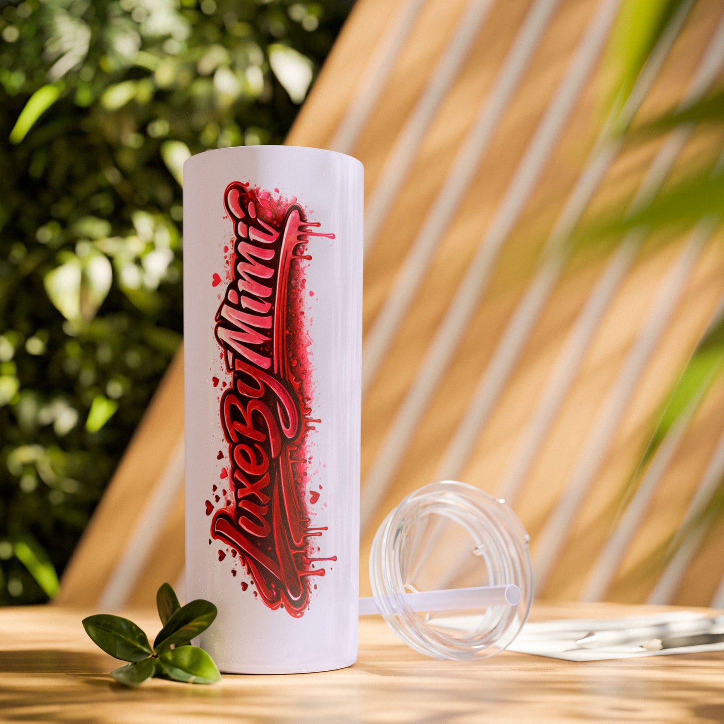 Skinny Tumbler – 'Lake & Lemons' Red Script 20oz Insulated Straw Tumbler