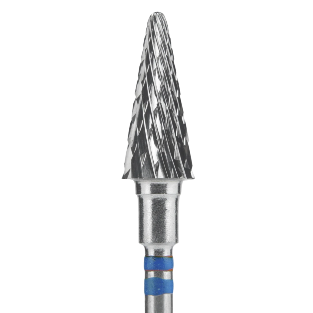 CARBIDE NAIL DRILL BIT FOR LEFT-HANDED USERS, "CONE" BLUE EXPERT, HEAD DIAMETER 6/ 14MM (FT73B060/14) (#206)-STALEKS™-1