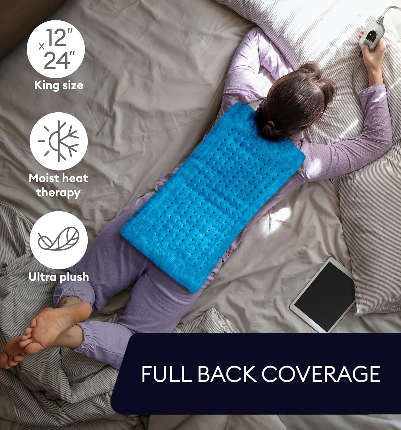 Heating Pad XL, Aqua Blue-2