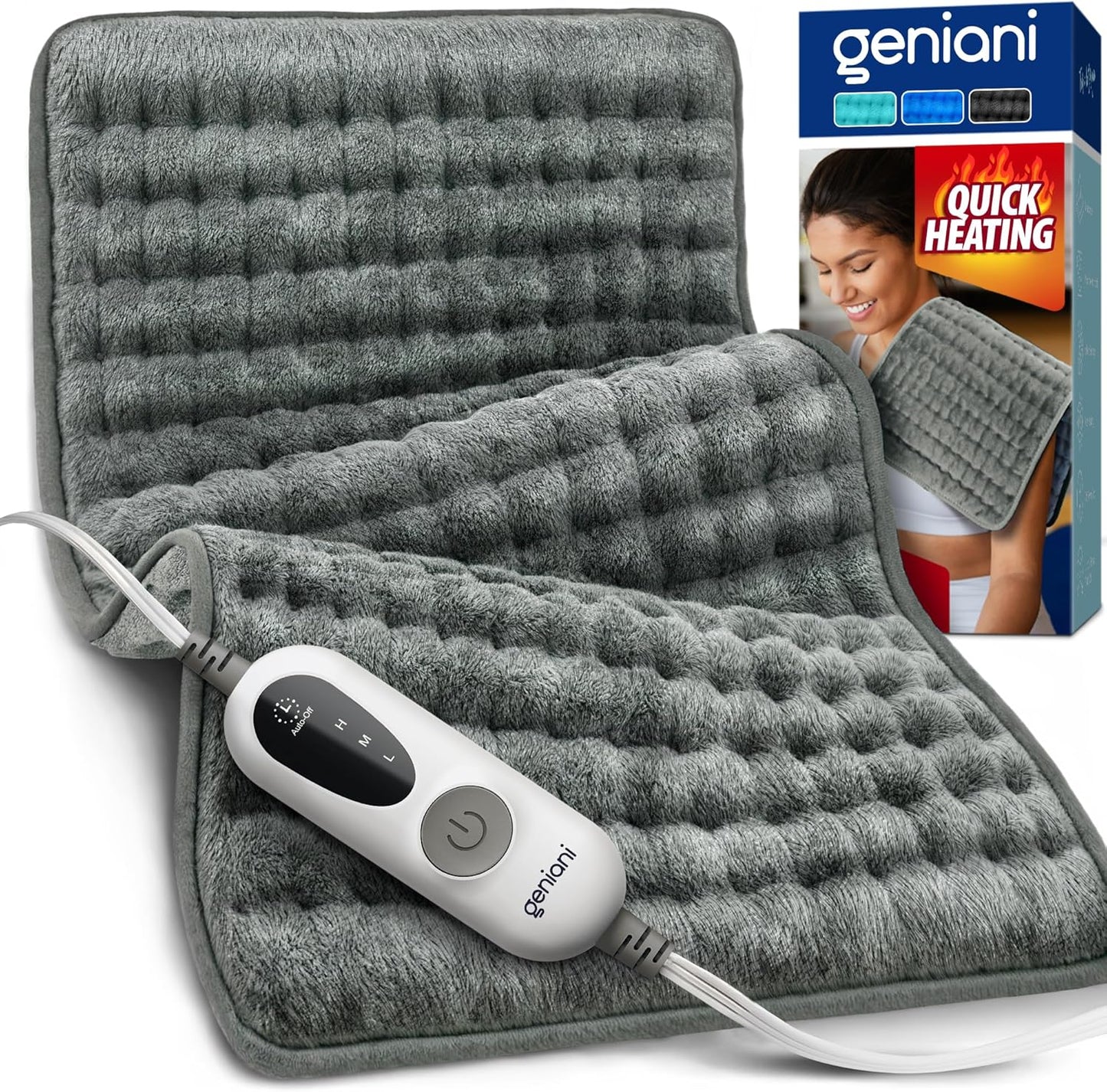 Heating Pad XL, Double-sided, Tabby Gray-0