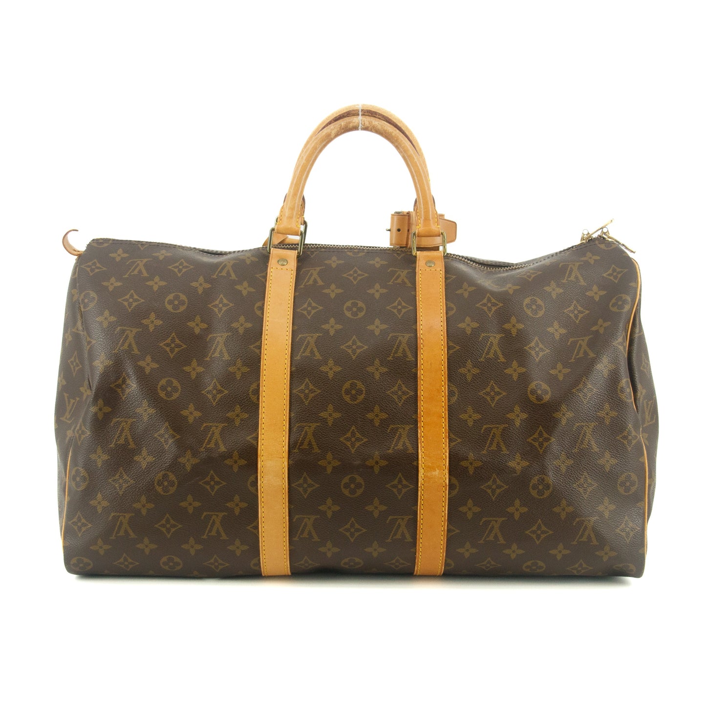 Louis Vuitton Monogram Canvas Brown Keepall 50 Boston Bag #9206