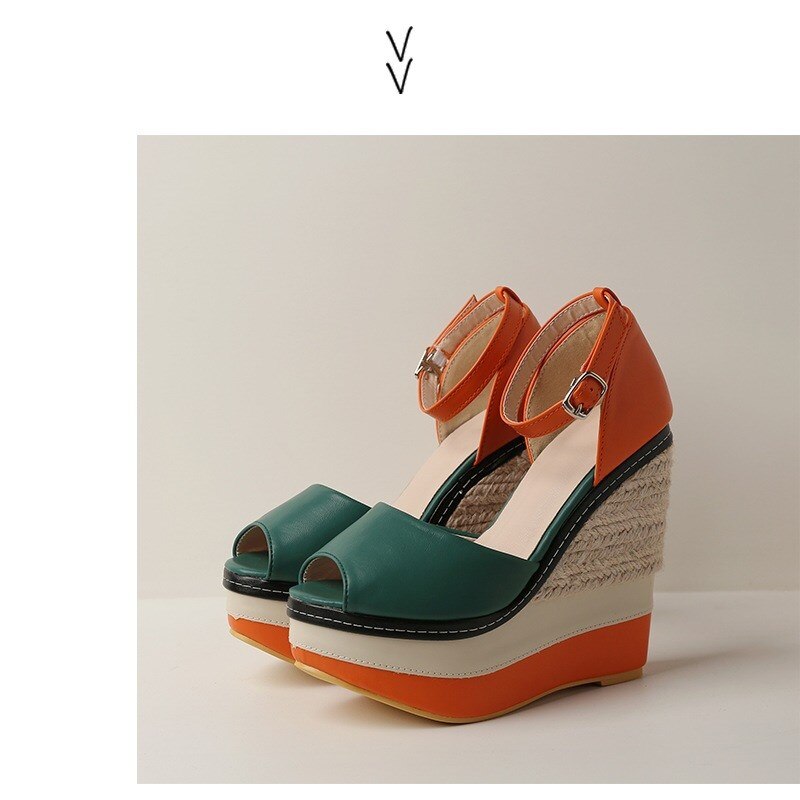 Summer Fashion New Style Bohemian Style Wedge Sandals Colorful Platform Waterproof Platform Women's Shoes