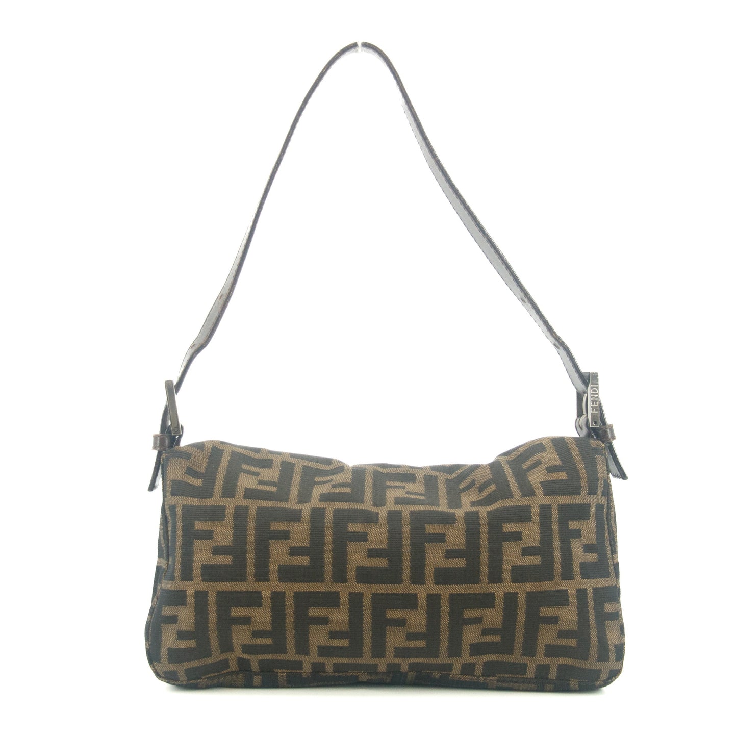 Fendi Brown Baguette Zucca Canvas Shoulder Bag #9217