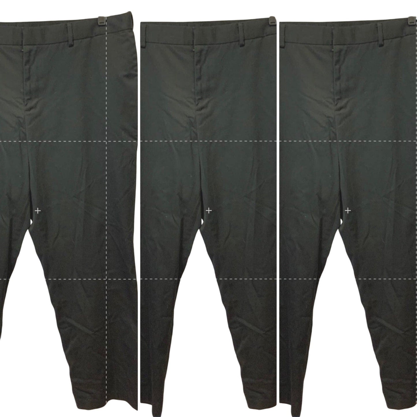 Lot of 3 Perry Ellis Portfolio 40 X 30 Basic Black Flat Front Dress Pants