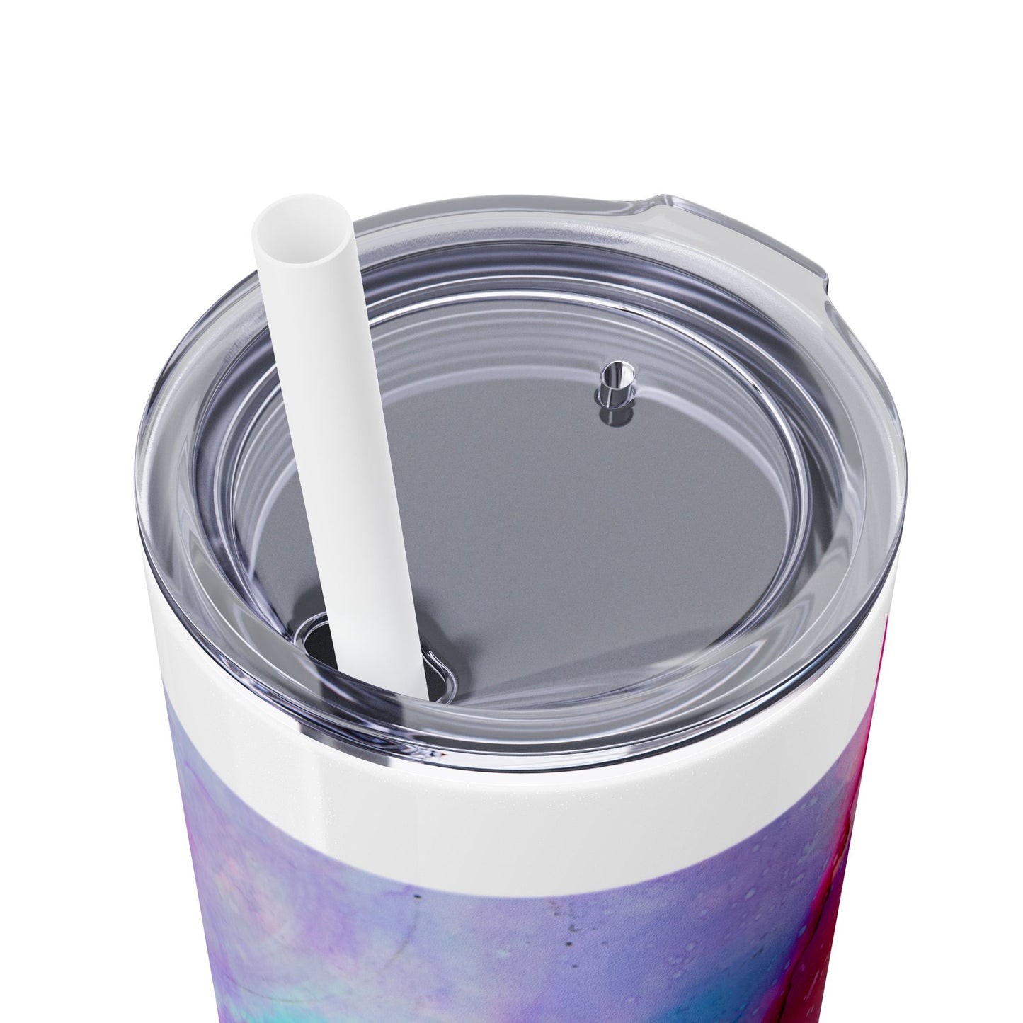 Beautiful Watercolor Splatter Skinny Tumbler with Straw - 20oz, Vibrant Colorful Drinkware for Every Occasion, Perfect Gift for Friends, Reusable Travel Mug, Water [...]