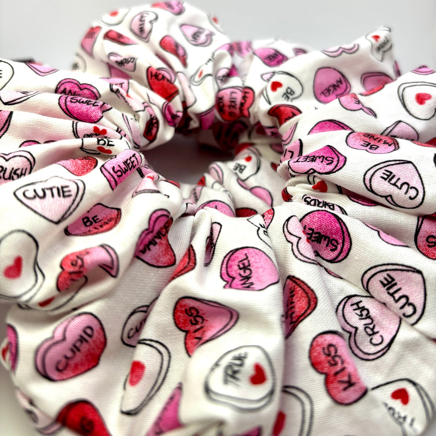Conversation Hearts Valentine's Day Scrunchie