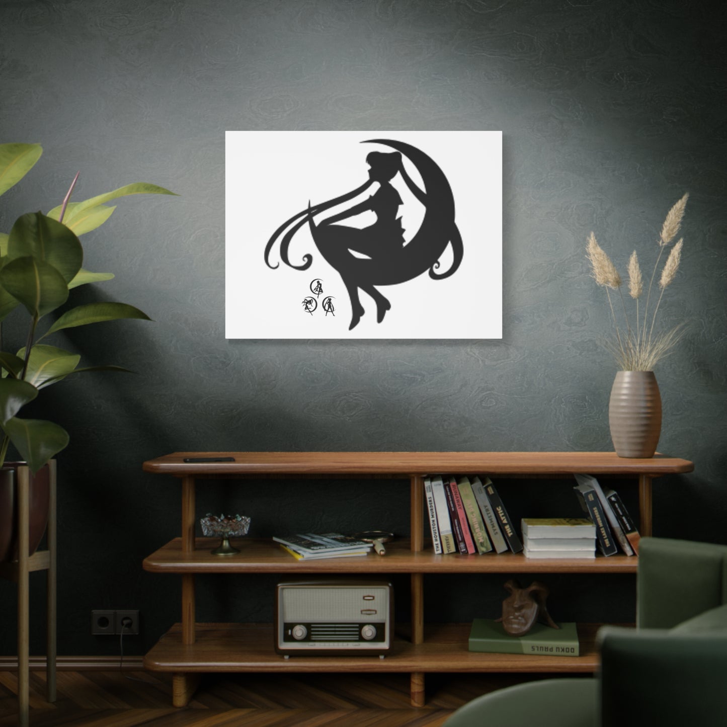 Moonlit Goddess Canvas Art, Modern Wall Decor, Fantasy Home Decor, Boho Aesthetic, Gift for Art Lovers