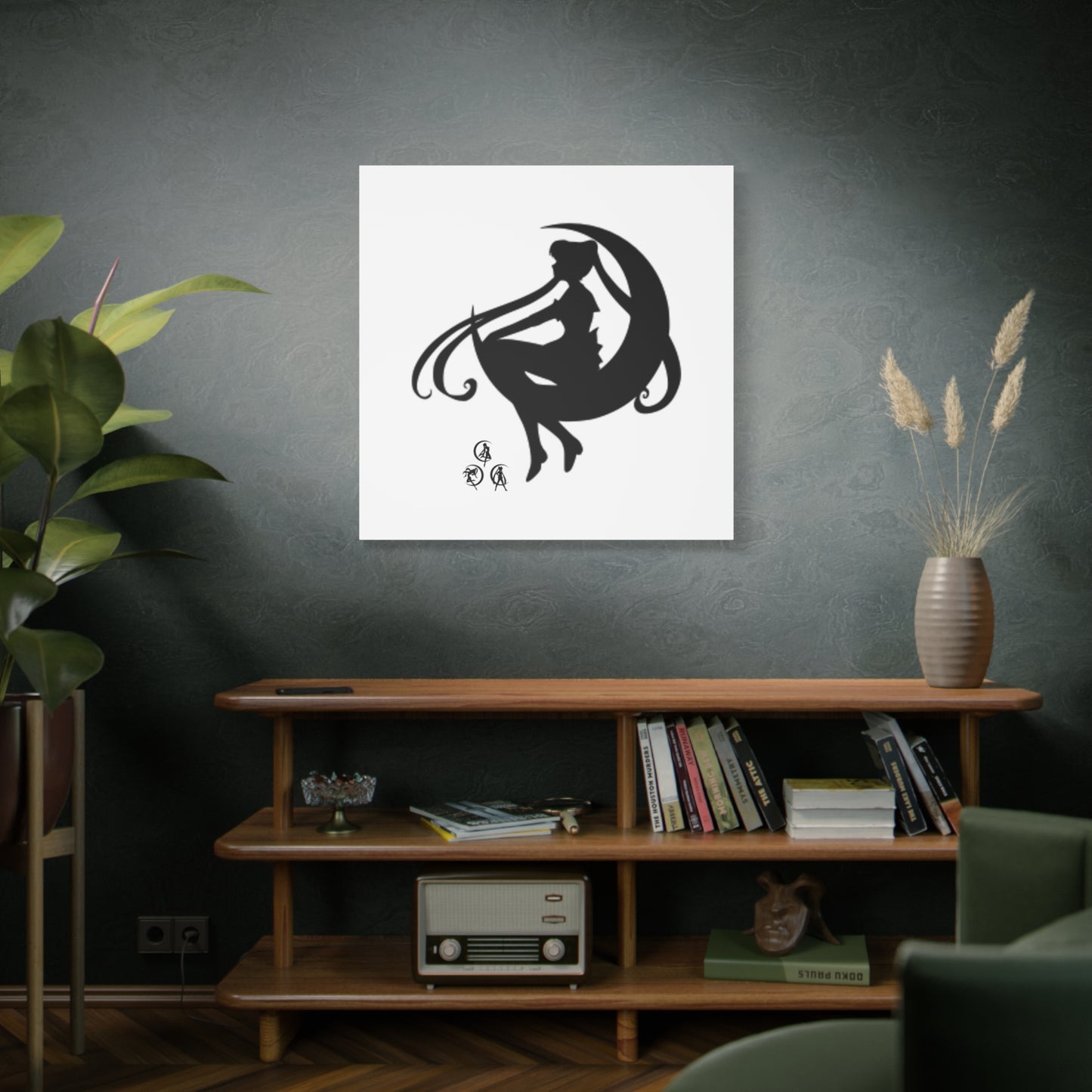 Moonlit Goddess Canvas Art, Modern Wall Decor, Fantasy Home Decor, Boho Aesthetic, Gift for Art Lovers