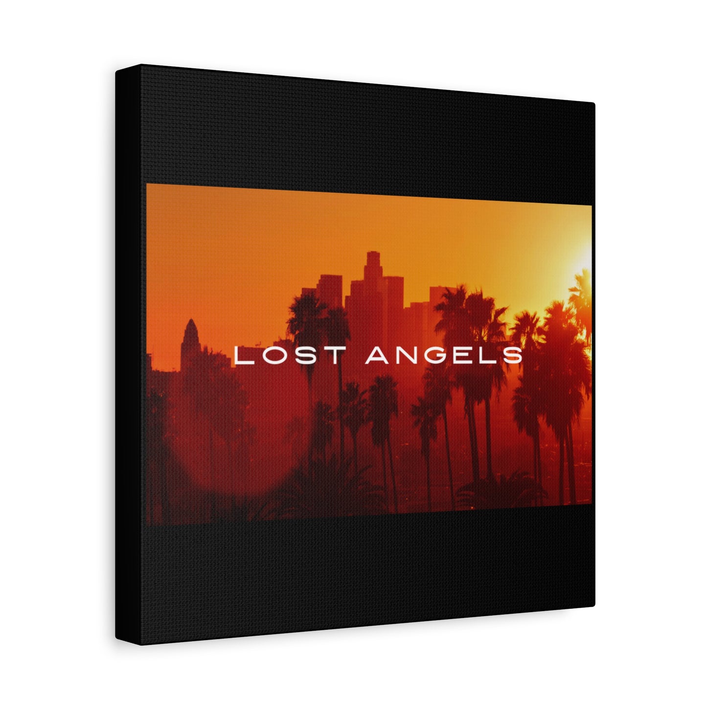 Lost Angels Wall Art Canvas | Sunset Cityscape Print, Home Decor, Gift for Art Lovers, Modern Living Room, California Vibe