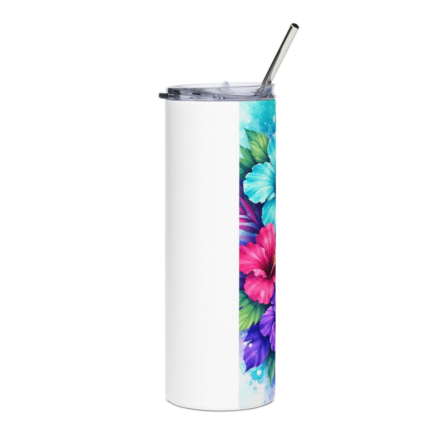 Tropical Hibiscus Floral Stainless Steel Tumbler | 20oz