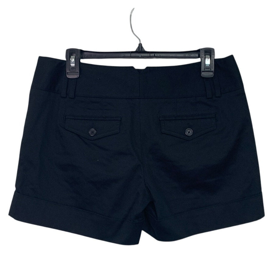 Express Womens Size 8 Black Stretch Cotton Blend Hemmed Short Shorts w Pockets