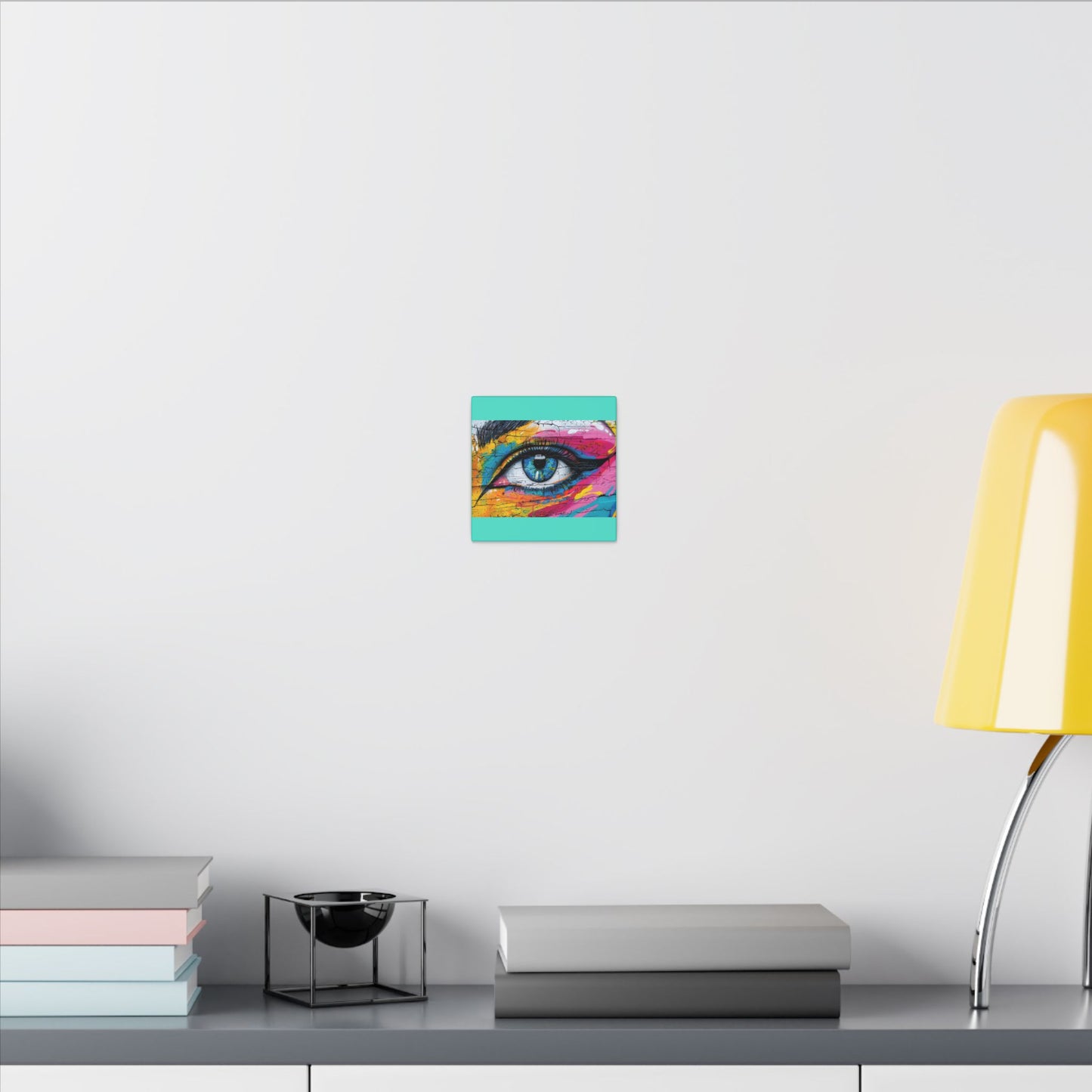 Colorful Eye Street Art Matte Canvas Print