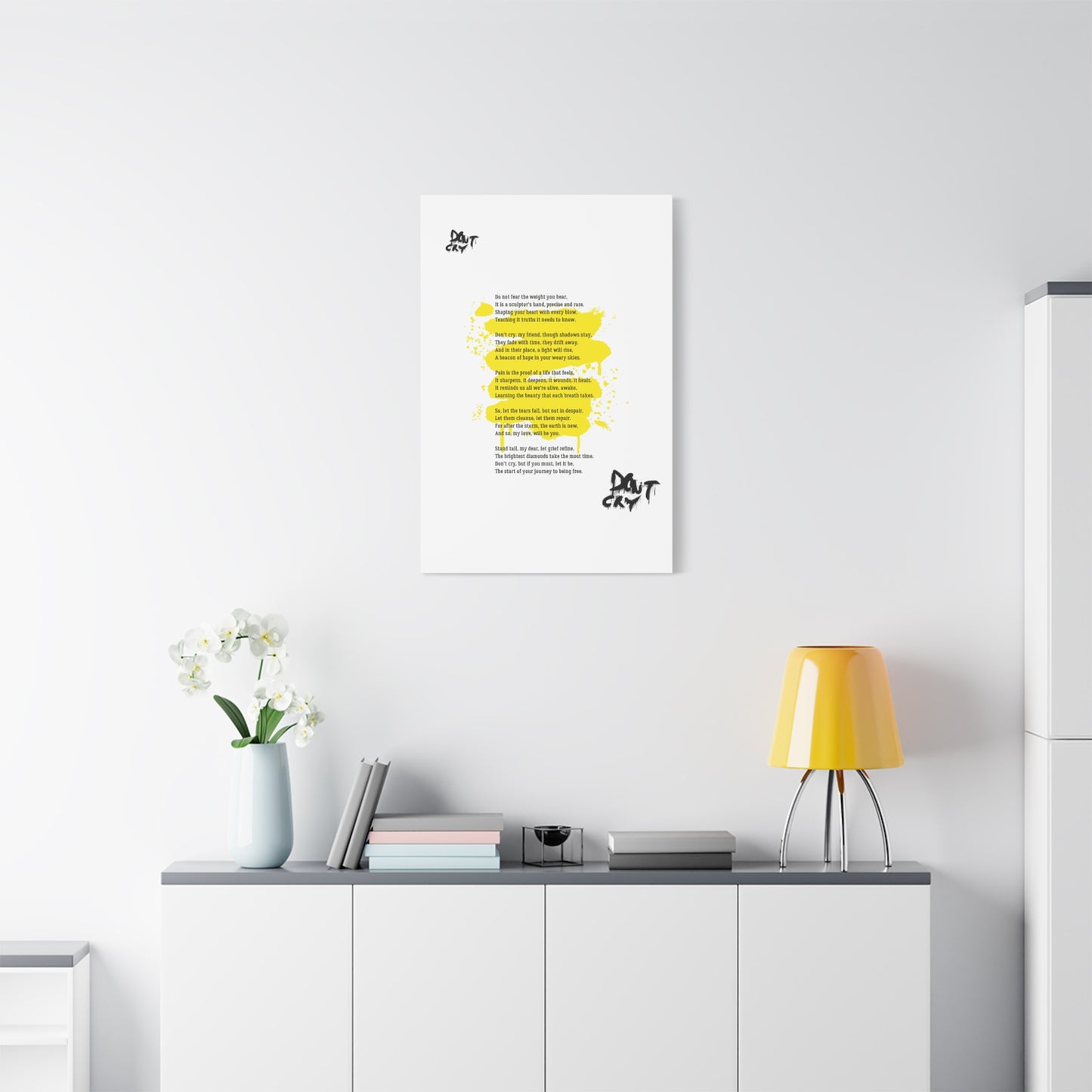 Inspirational Canvas Wall Art, Motivational Decor, Positive Quote, Home Office Wall Hanging, Unique Gift Idea, Modern Art Print