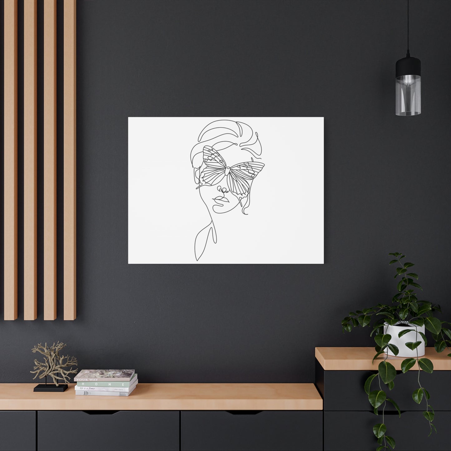 Minimalist Butterfly Canvas Art, Modern Home Decor, Gift for Nature Lovers, Wall Art for Women, Inspirational Wall Art