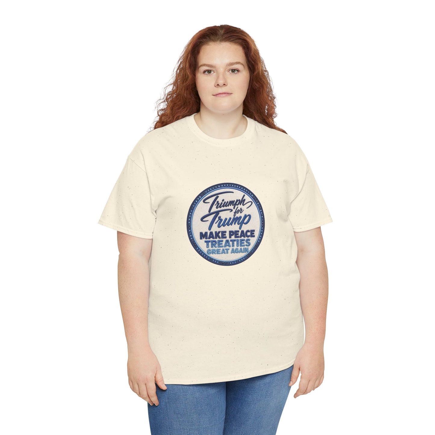 "Make Peace Treaties Great Again" Embroidery Badge Pattern T-Shirt - MADE TO ORDER ✨ CUSTOMIZABLE WITHIN REASON