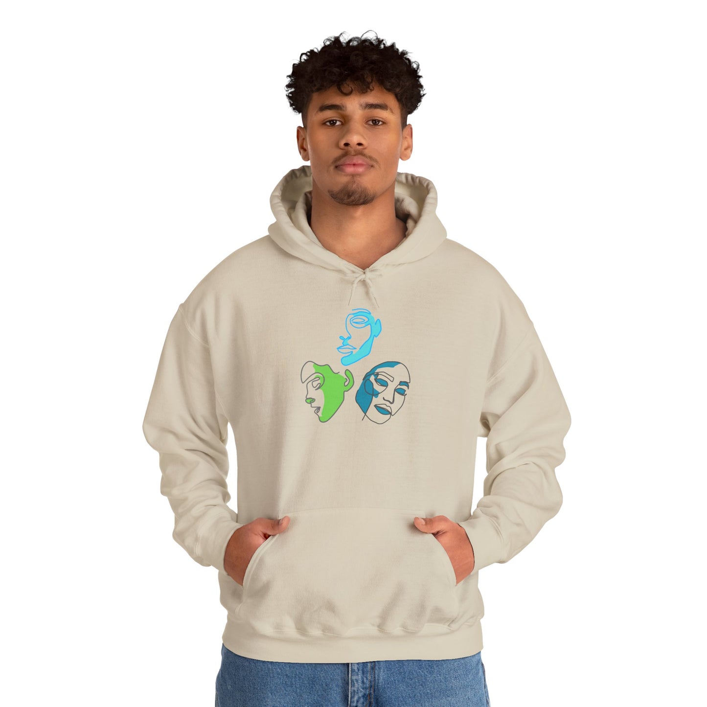 Whimsical Character Hoodie, Cozy Unisex Sweatshirt, Fun Gift for Friends, Casual Wear, Unique Art Design