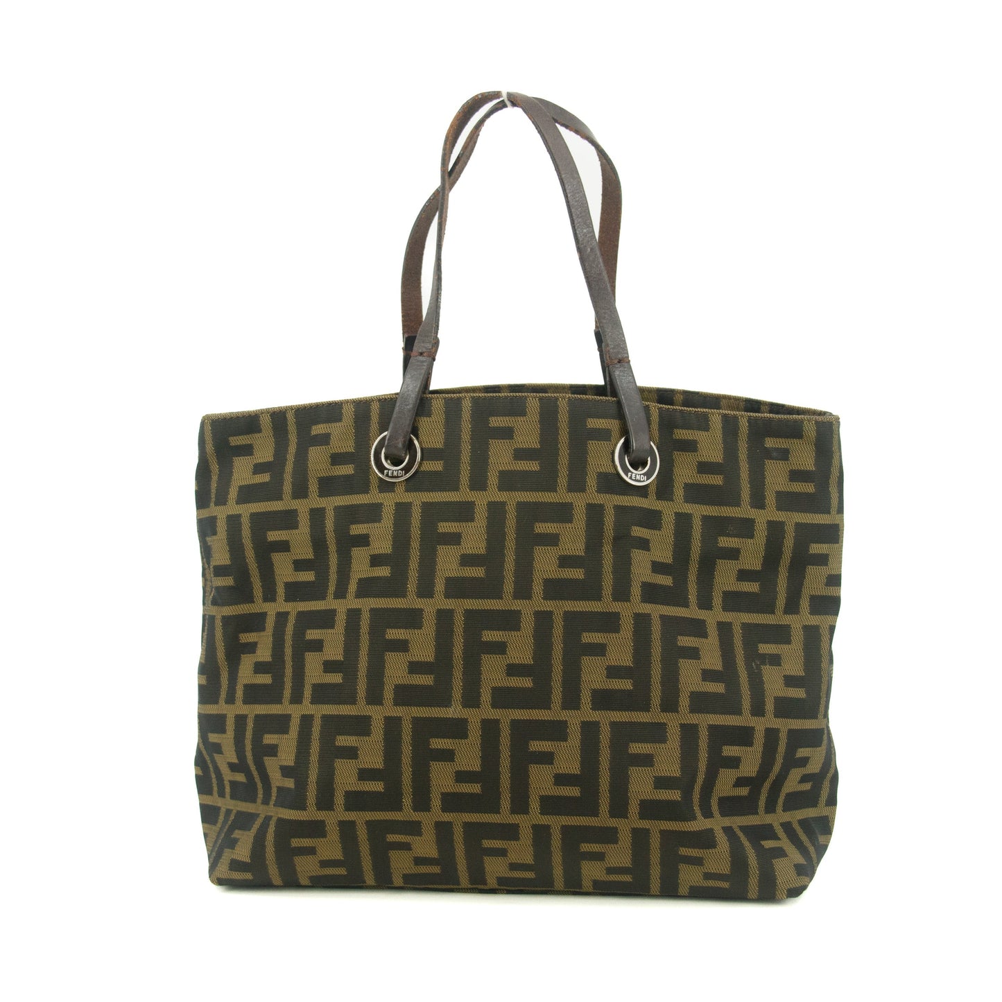 Fendi Zucca Mamma Brown Shoulder Bag Canvas #9289