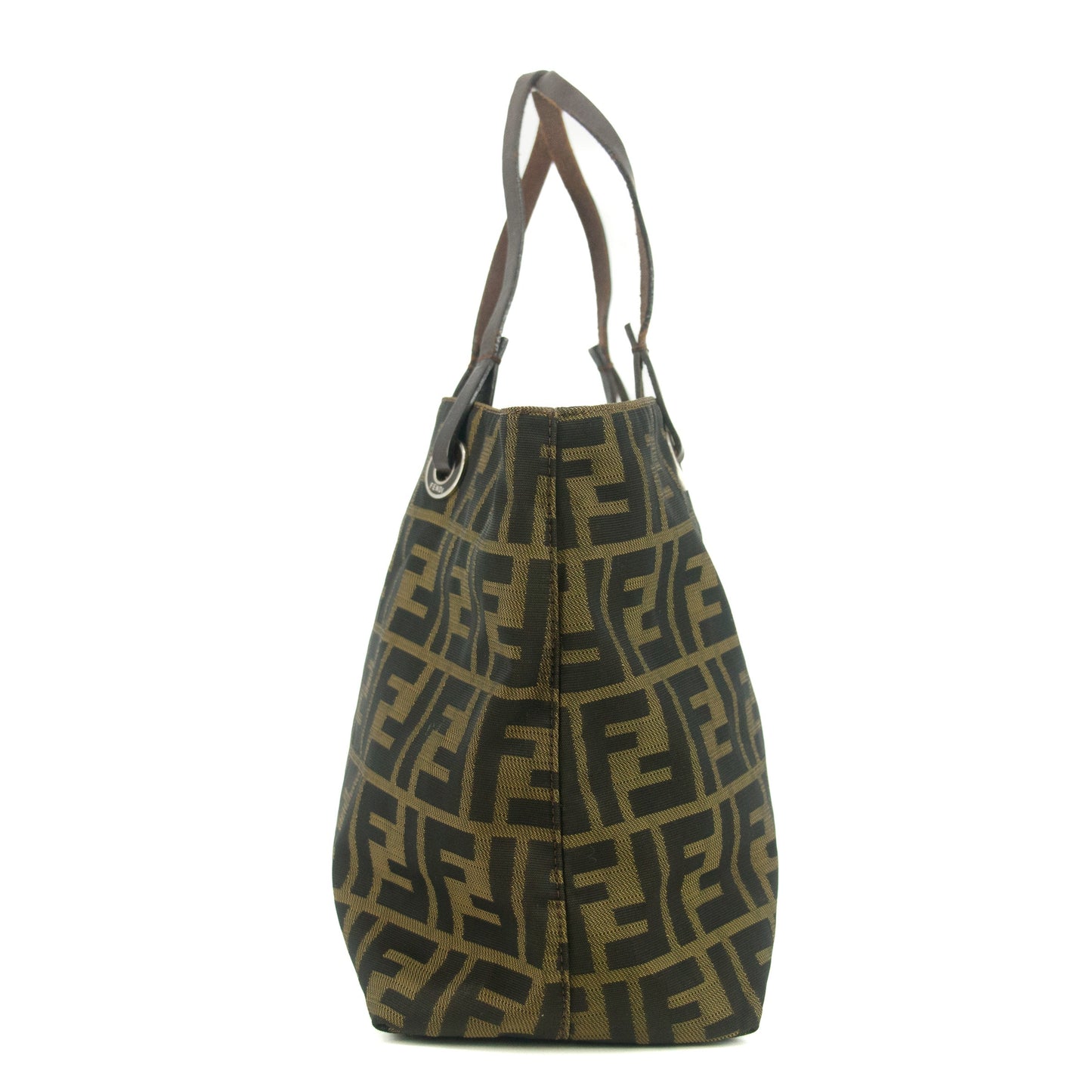 Fendi Zucca Mamma Brown Shoulder Bag Canvas #9289