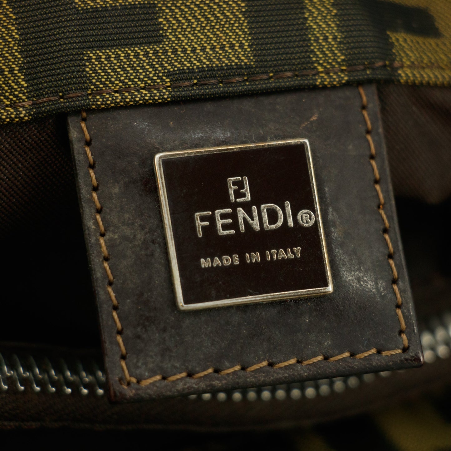 Fendi Zucca Mamma Brown Shoulder Bag Canvas #9289