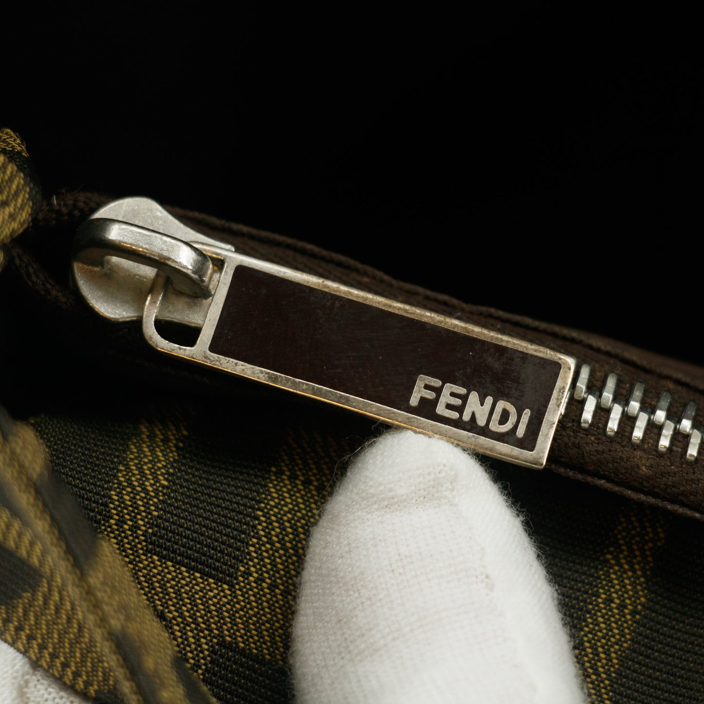 Fendi Zucca Mamma Brown Shoulder Bag Canvas #9289