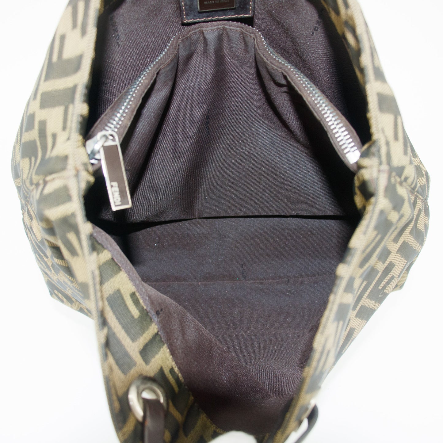 Fendi Zucca Mamma Brown Shoulder Bag Canvas #9289