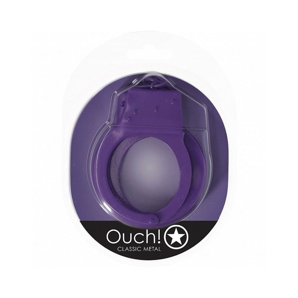 Ouch! Classic Metal Handcuffs Purple-1
