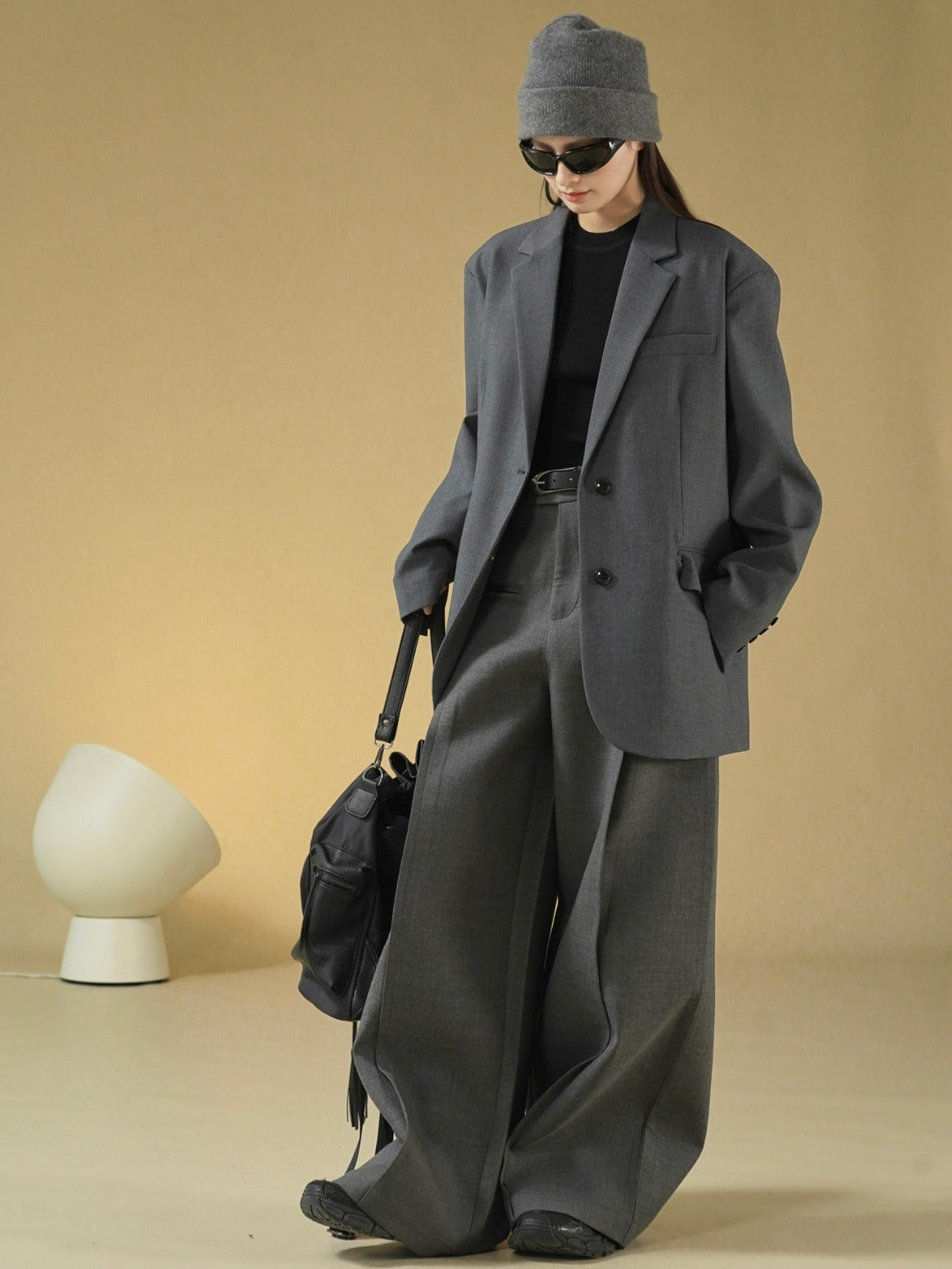 Loose fitting suit slim and wide casual jacket for women
