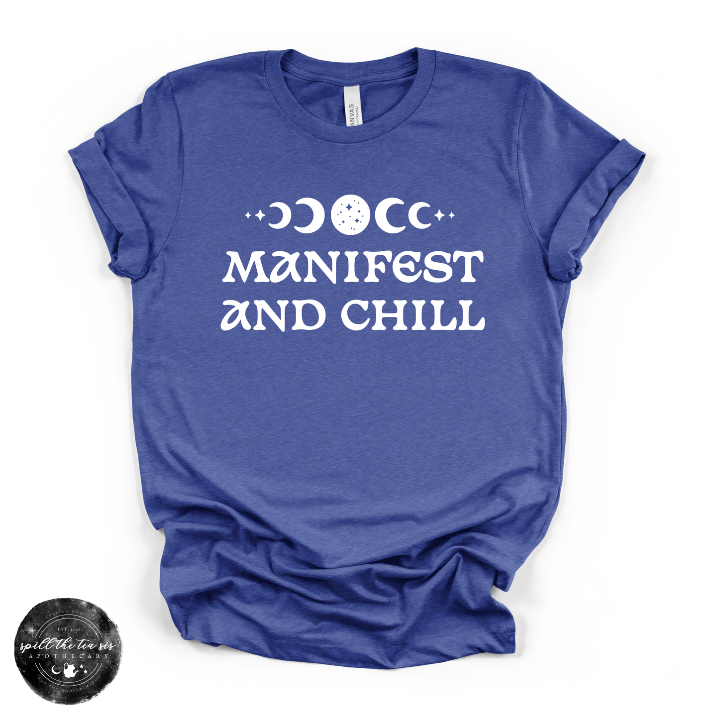 Manifest and Chill Tee ( WHITE DESIGN )| Witchy Graphic T-Shirt