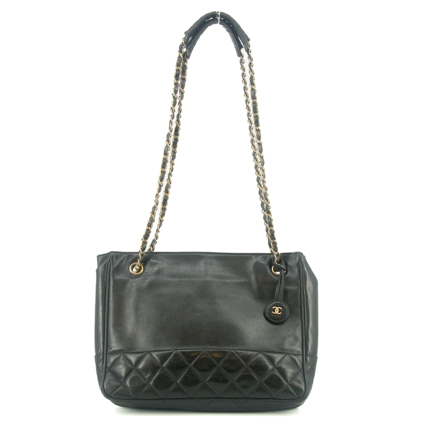 Chanel Lambskin Quilted Black Chain Shoulder Bag #9311
