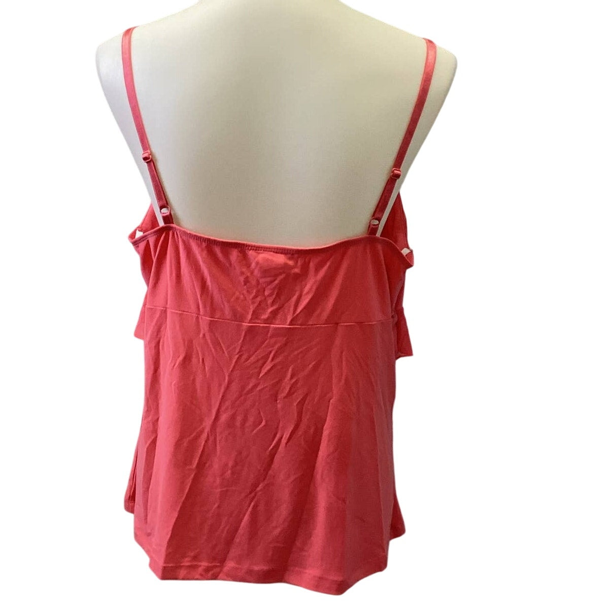 Lot of 2 Fashion Bug XL Sleeveless Flowy Polyester Strappy Cami Tops Blouses