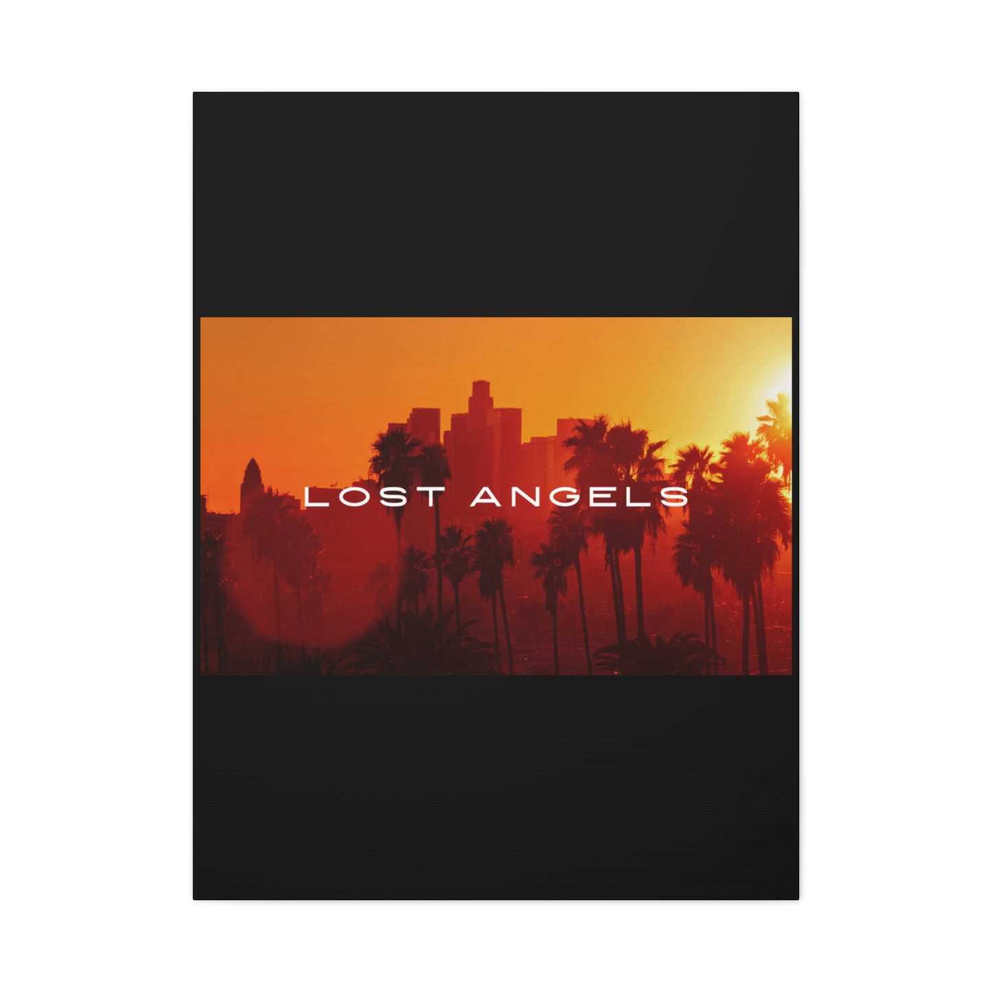 Lost Angels Wall Art Canvas | Sunset Cityscape Print, Home Decor, Gift for Art Lovers, Modern Living Room, California Vibe