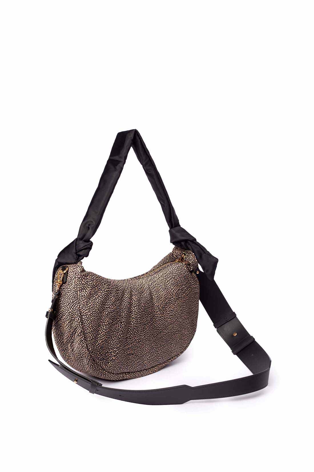 BORBONESE - Women's Hobo bag with double shoulder strap-7