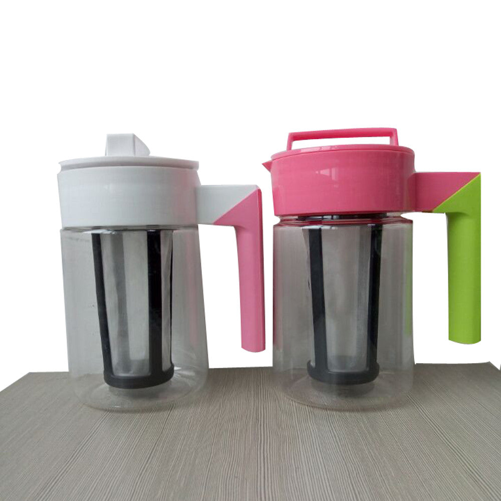900ML Cold Brew Iced Coffee Maker Airtight Seal Silicone Handle Coffee Kettle Non-slip Household Silicone Handle Coffee Kettle-3
