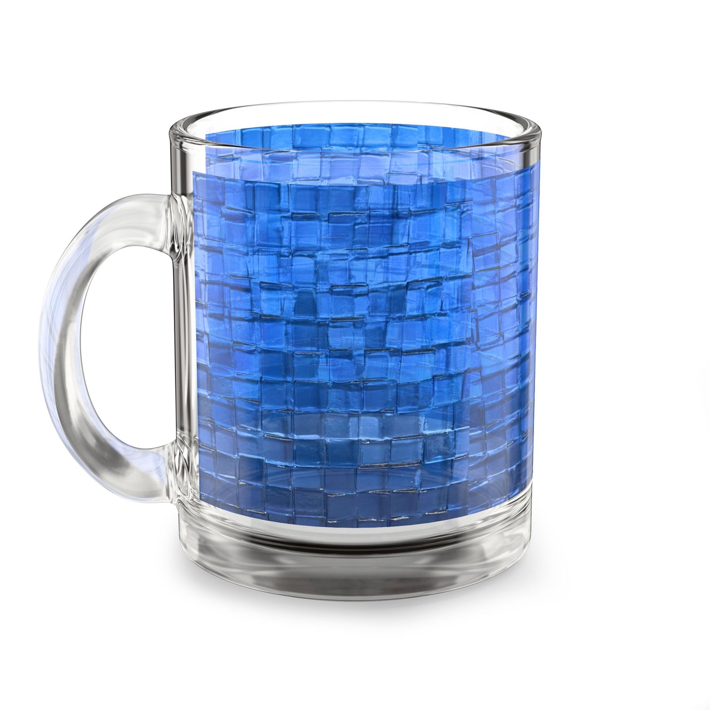 Blue Mosaic Glass Mug 10oz Glass Mug