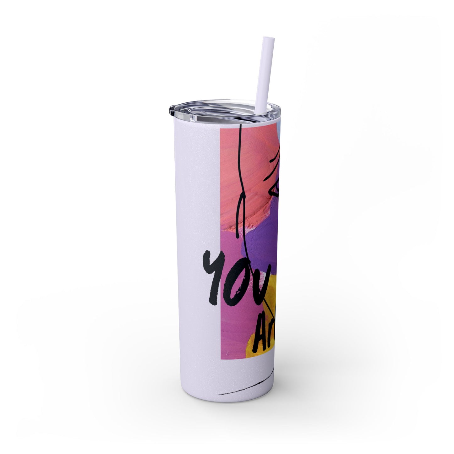Artistic Skinny Tumbler with Straw, 20oz | Inspirational Drinkware, Colorful Water Bottle, Unique Gift Idea, Motivational Mug, [...]