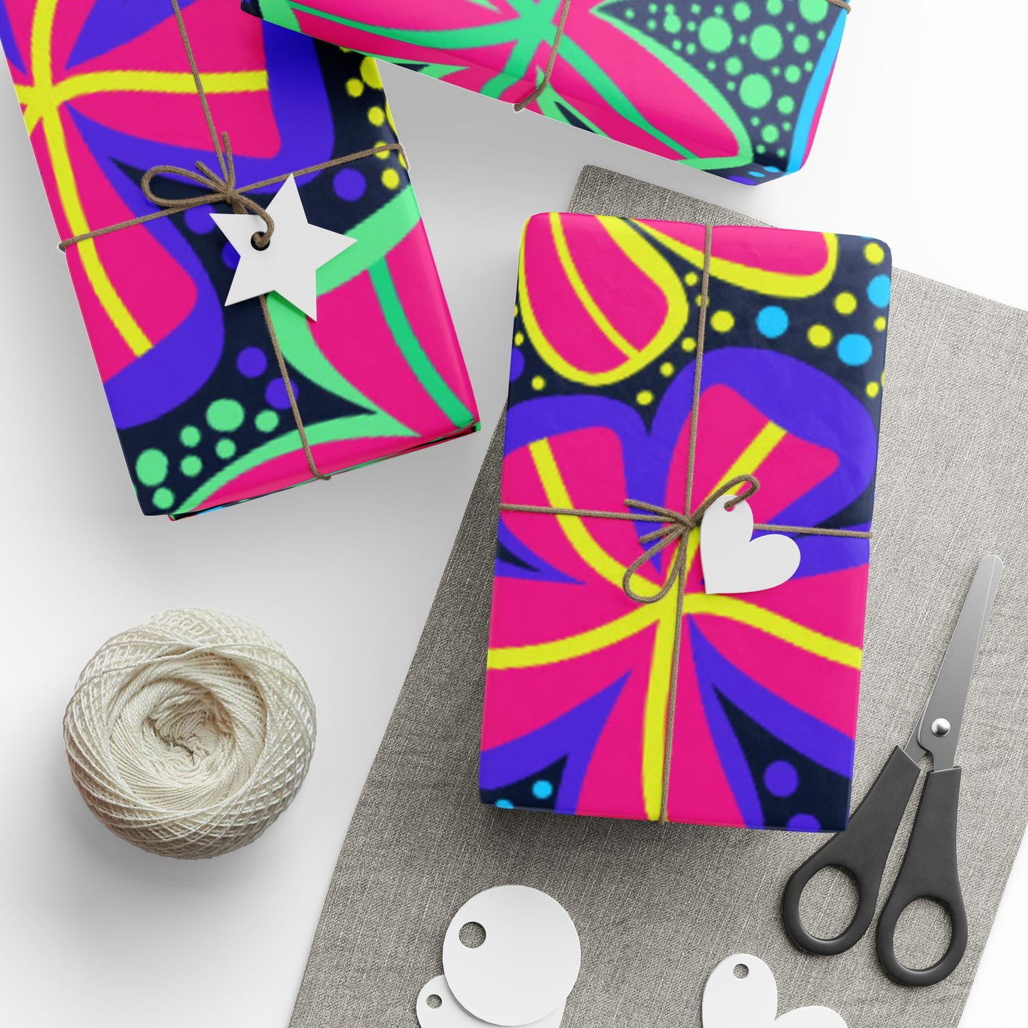 Vibrant Gift Wrapping Papers, Colorful Party Wrap, Floral Print Gift Wrap, Eco-Friendly Wrap, Birthday, Holiday, DIY Crafts