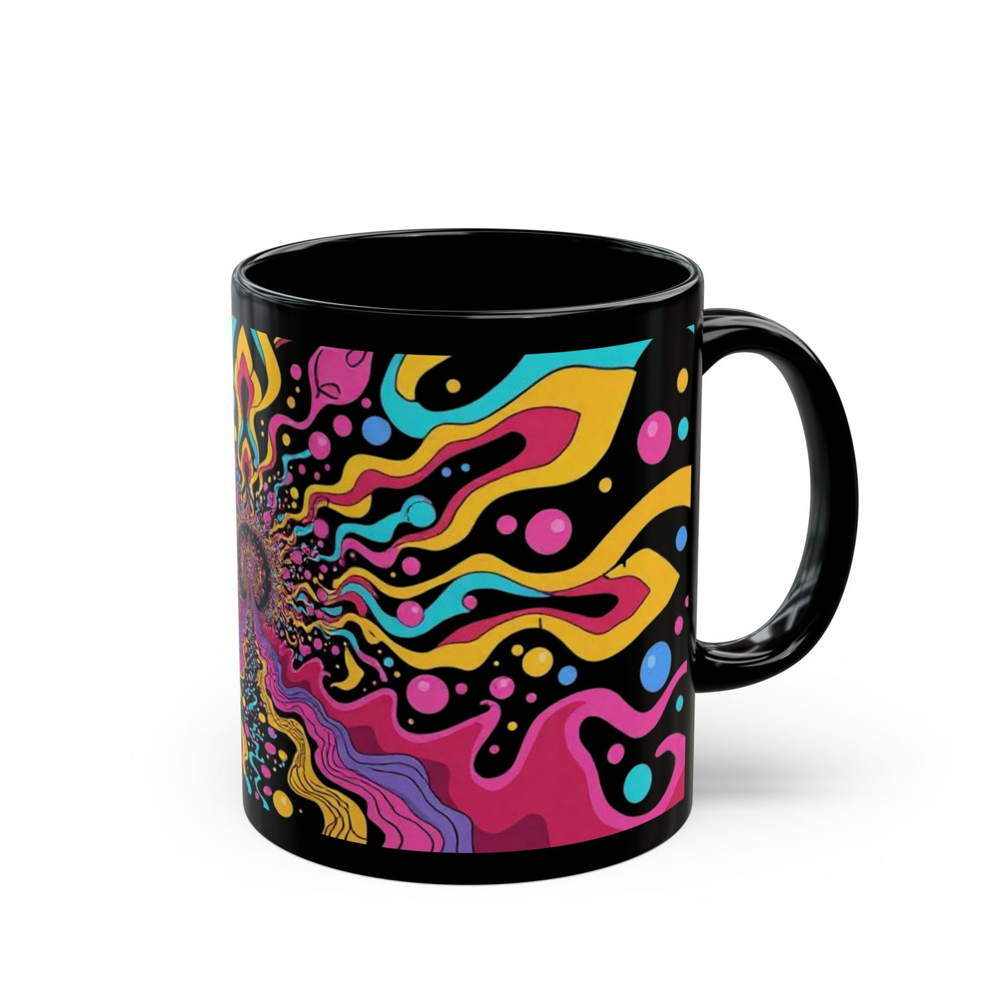 Psychedelic Coffee Mug, Colorful Mug for Coffee Lovers, Boho Gift, Unique Tea Cup, Artistic Drinkware