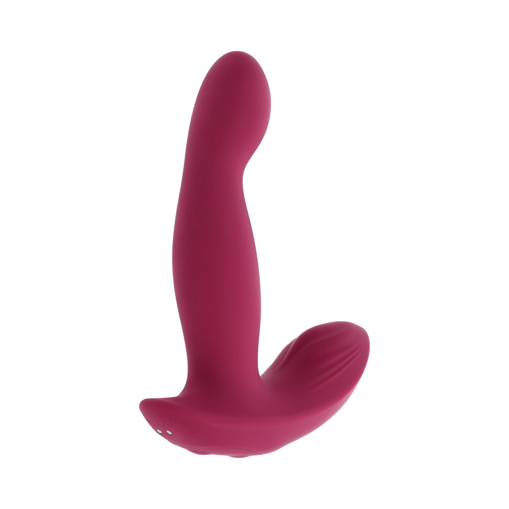 Evolved Come On Over Rechargeable Silicone Remote-Controlled Come-Hither Vibrator Burgundy-1