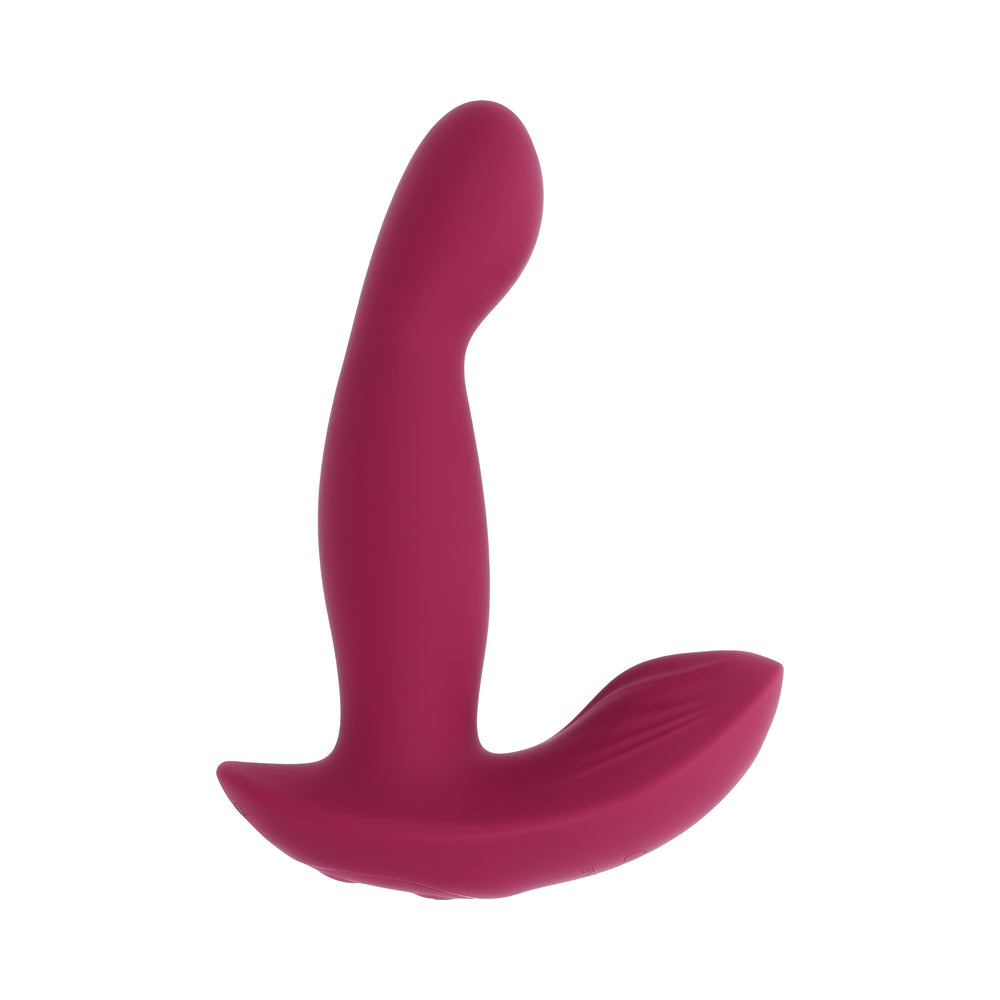 Evolved Come On Over Rechargeable Silicone Remote-Controlled Come-Hither Vibrator Burgundy-2