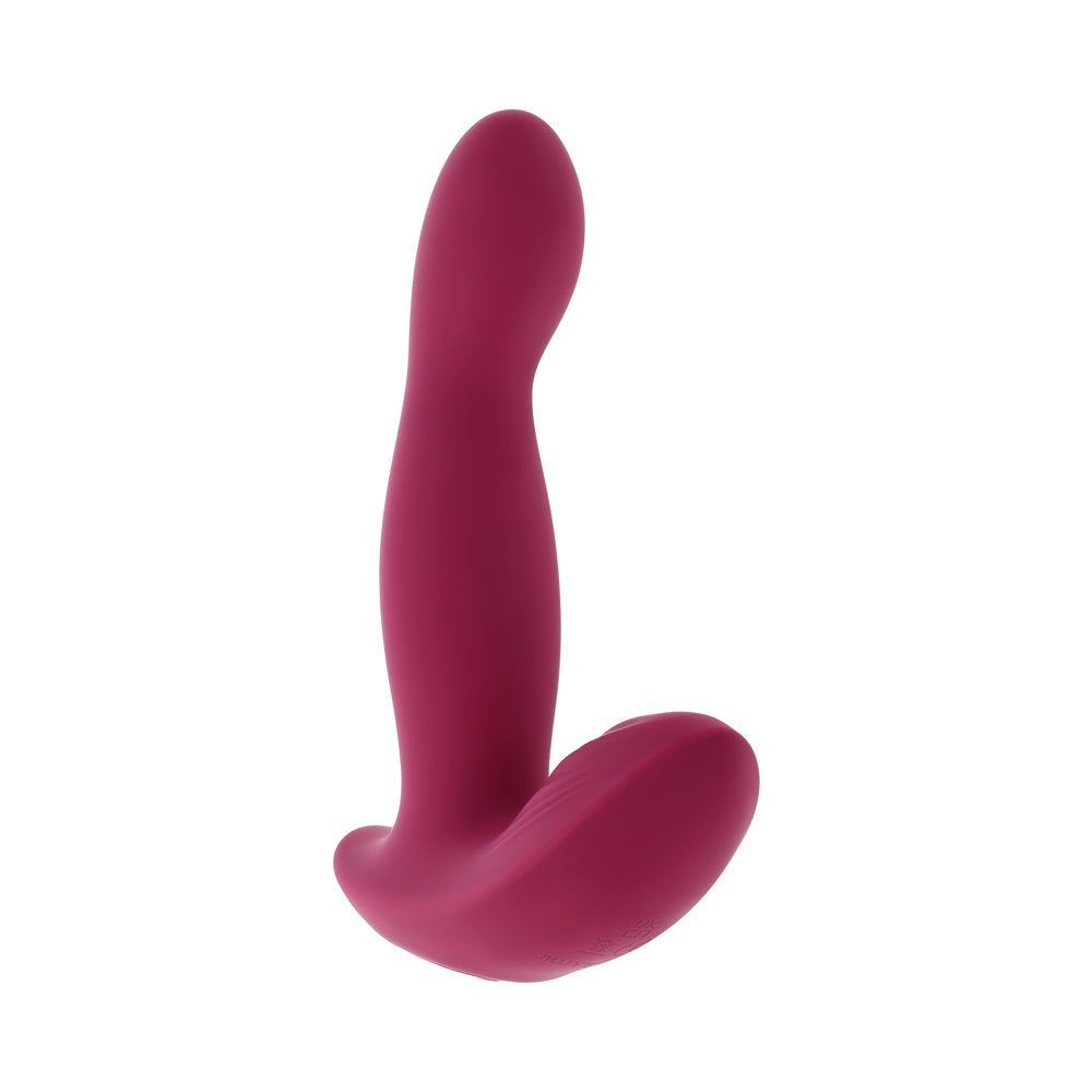 Evolved Come On Over Rechargeable Silicone Remote-Controlled Come-Hither Vibrator Burgundy-4