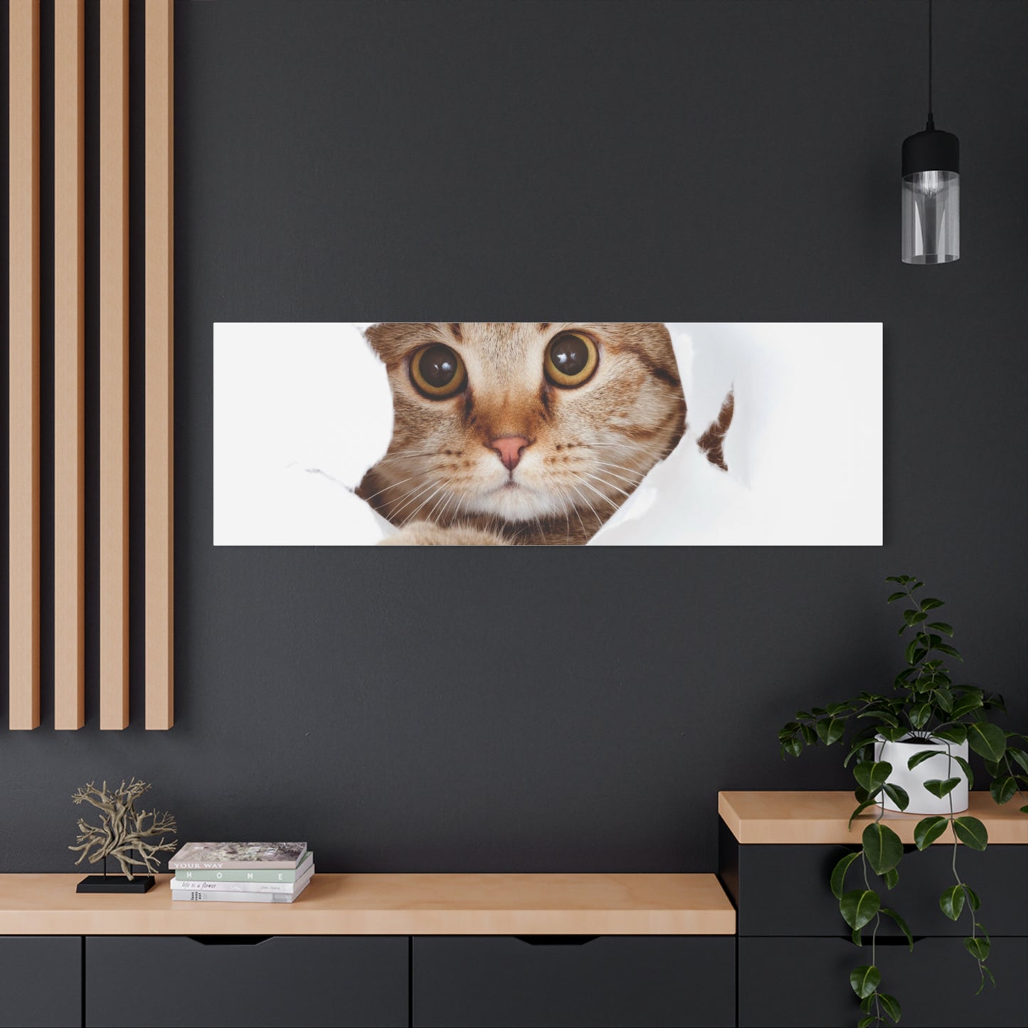 Whimsical Cat Canvas Art, Playful Decor for Cat Lovers, Home Wall Art, Pet-Themed Gift, Cute Cat Wall Art, Cat Lover's Decoration