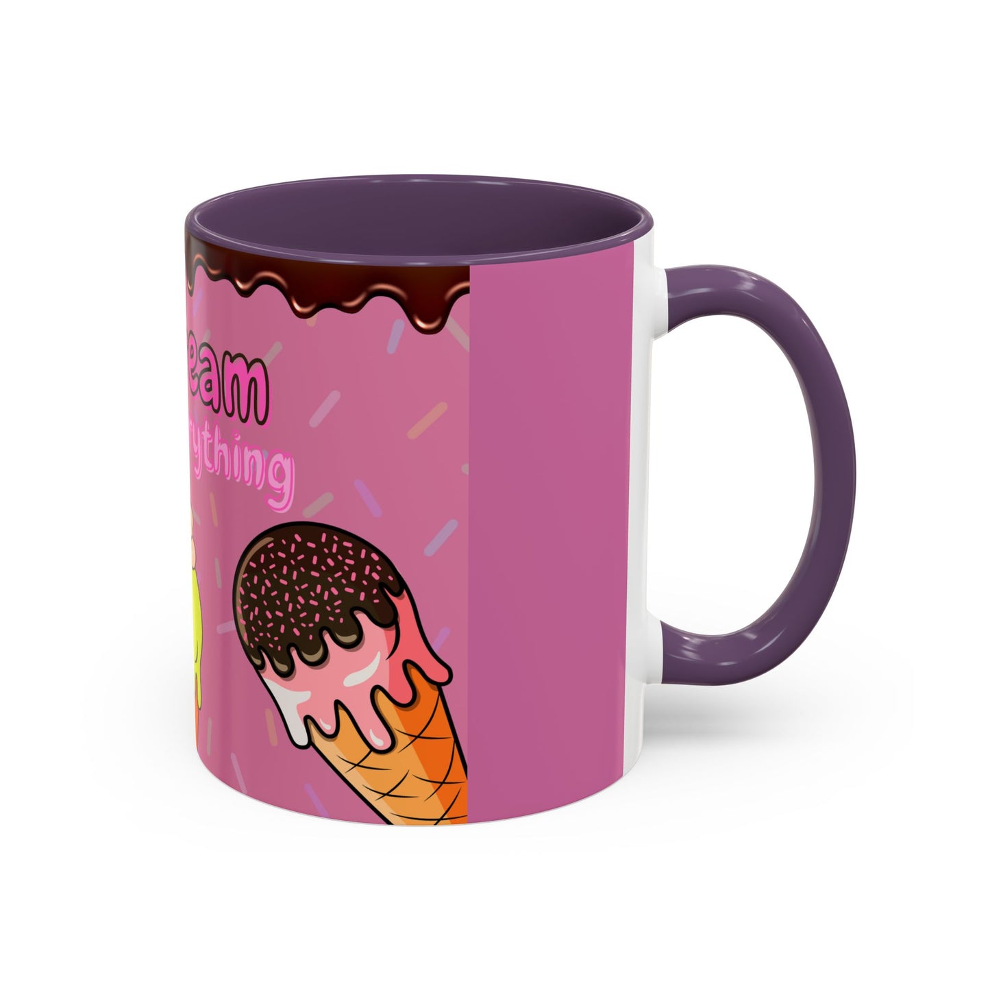 Ice Cream Solves Everything Coffee Mug - Fun Beverage Cup for Ice Cream Lovers, Gift for Holidays, Birthday, Summer