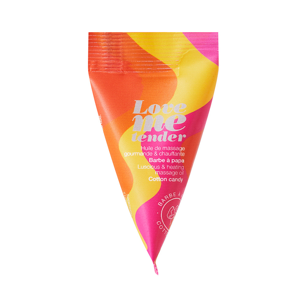 Love to Love Love Me Tender Luscious & Heating Massage Oil Cotton Candy 0.33 oz.-0