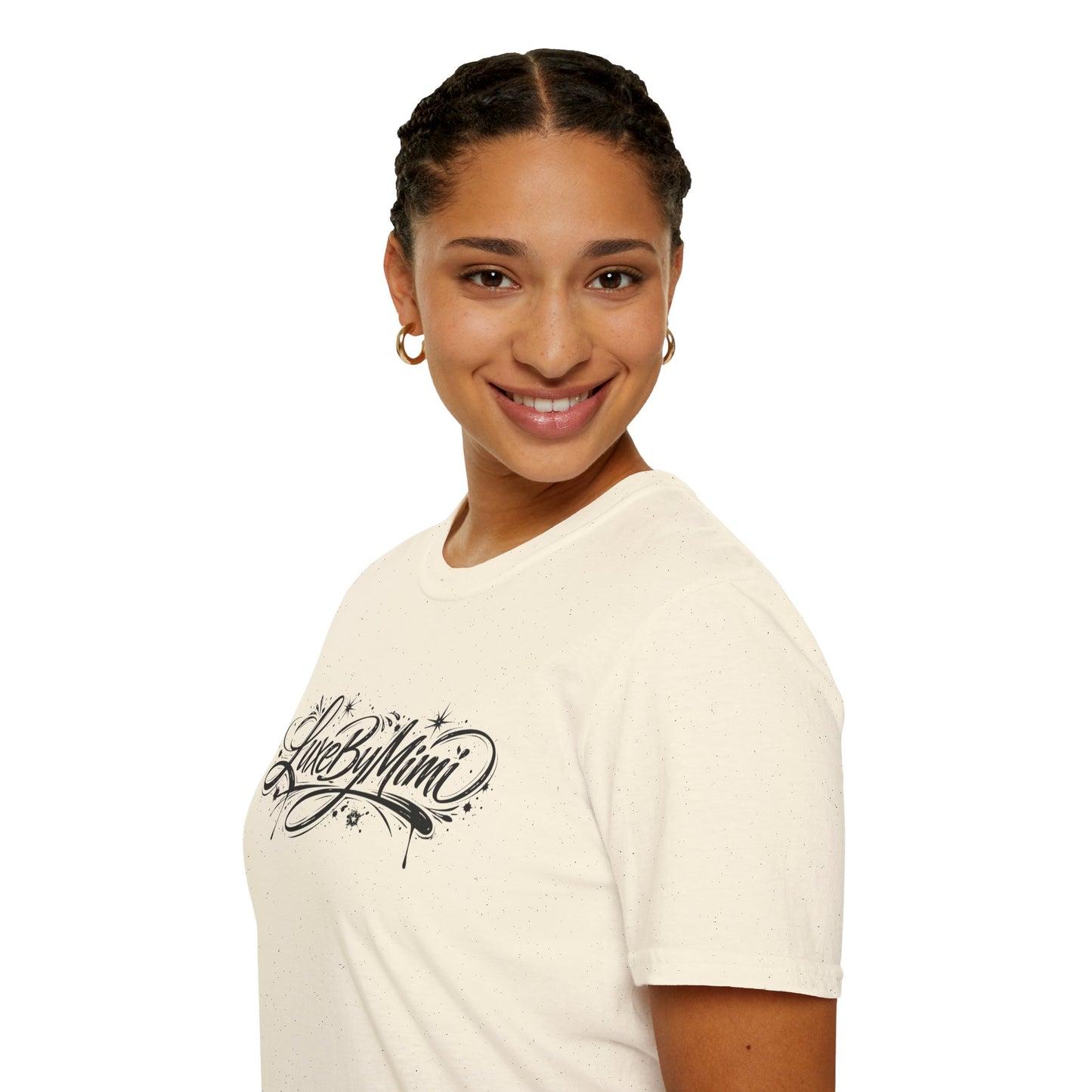 LuxeByMimi Script Tee — Elegant Calligraphy Logo T-Shirt