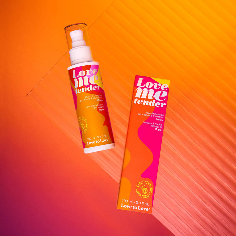 Love to Love Love Me Tender Luscious & Heating Massage Oil Mojito 3.3 oz.-1