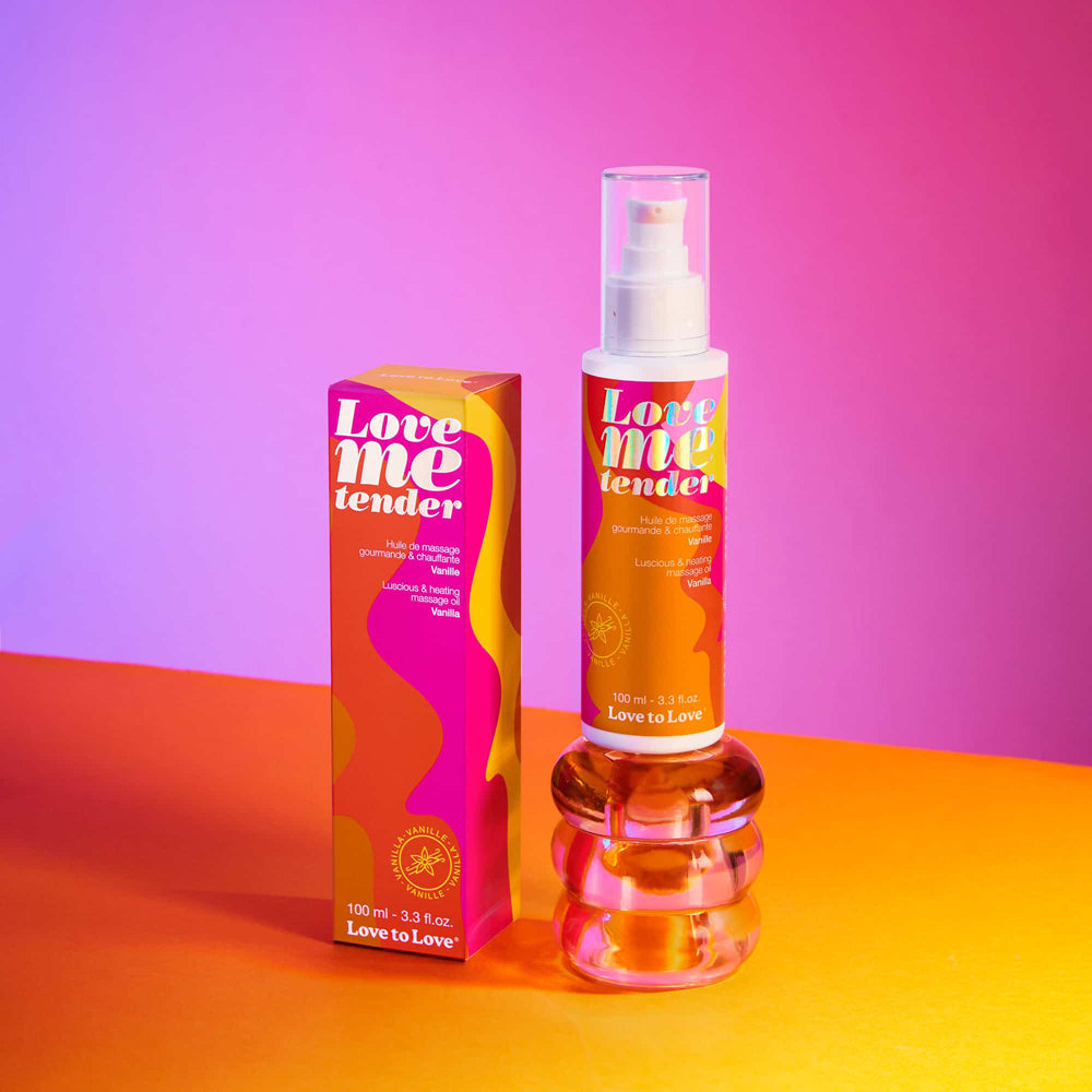Love to Love Love Me Tender Luscious & Heating Massage Oil Vanilla 3.3 oz.-1