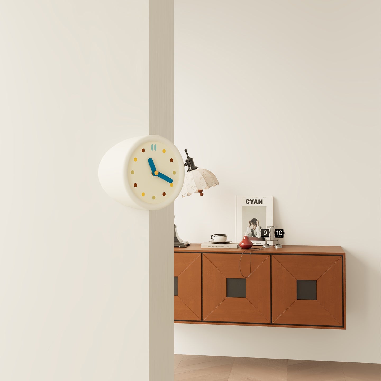 White Corner Clock-5
