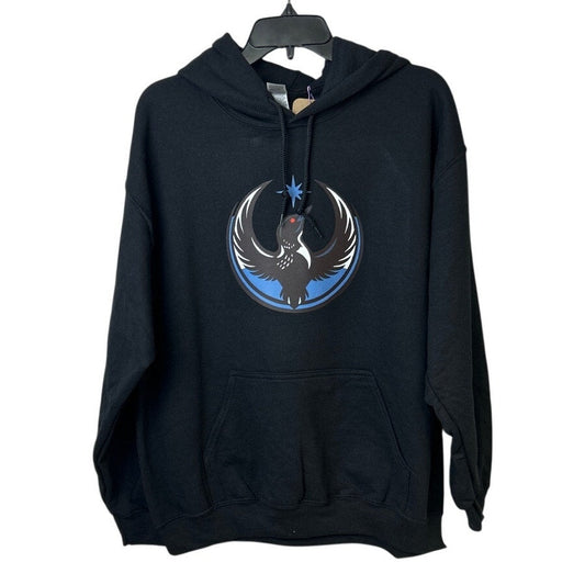 New Hand Printed Men Large Minnesota Rebel Alliance Bird Anti-Ice Protest Hoodie
