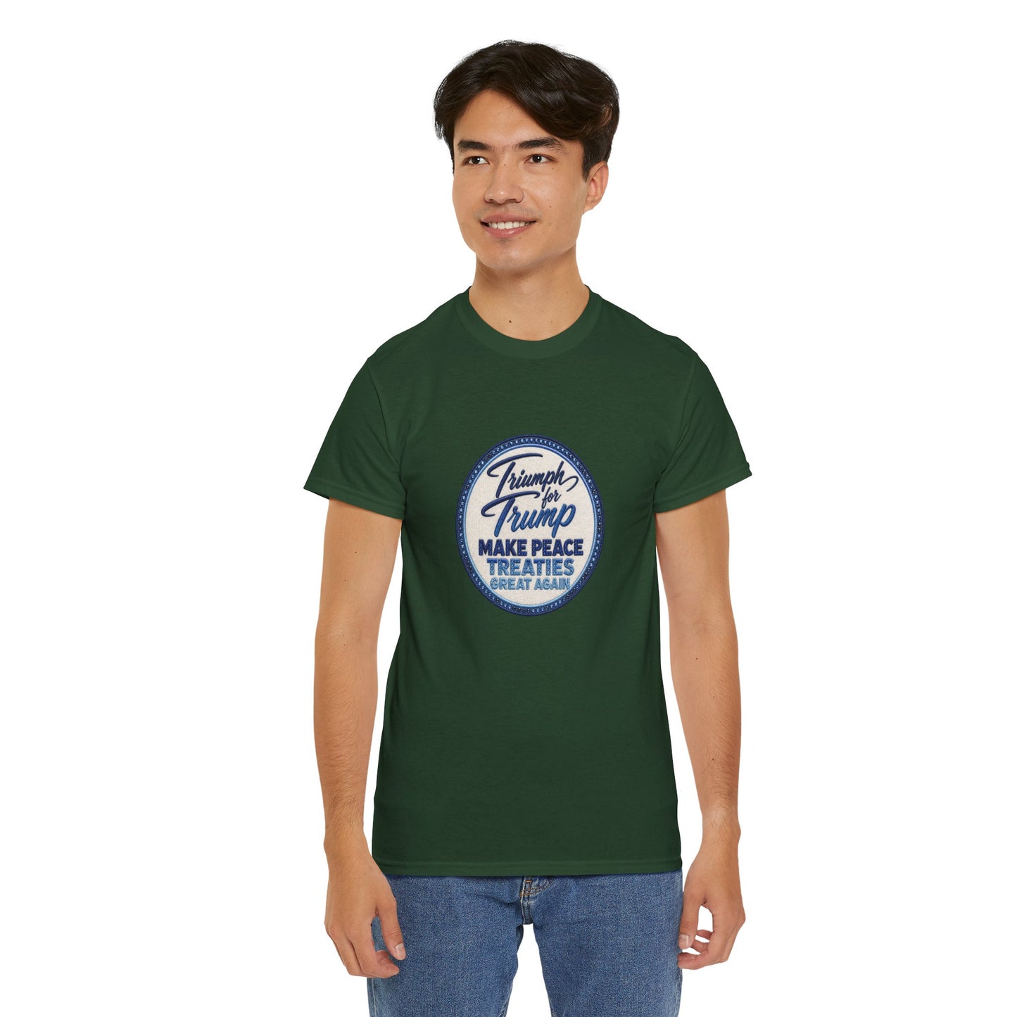 "Make Peace Treaties Great Again" Embroidery Badge Pattern T-Shirt - MADE TO ORDER ✨ CUSTOMIZABLE WITHIN REASON