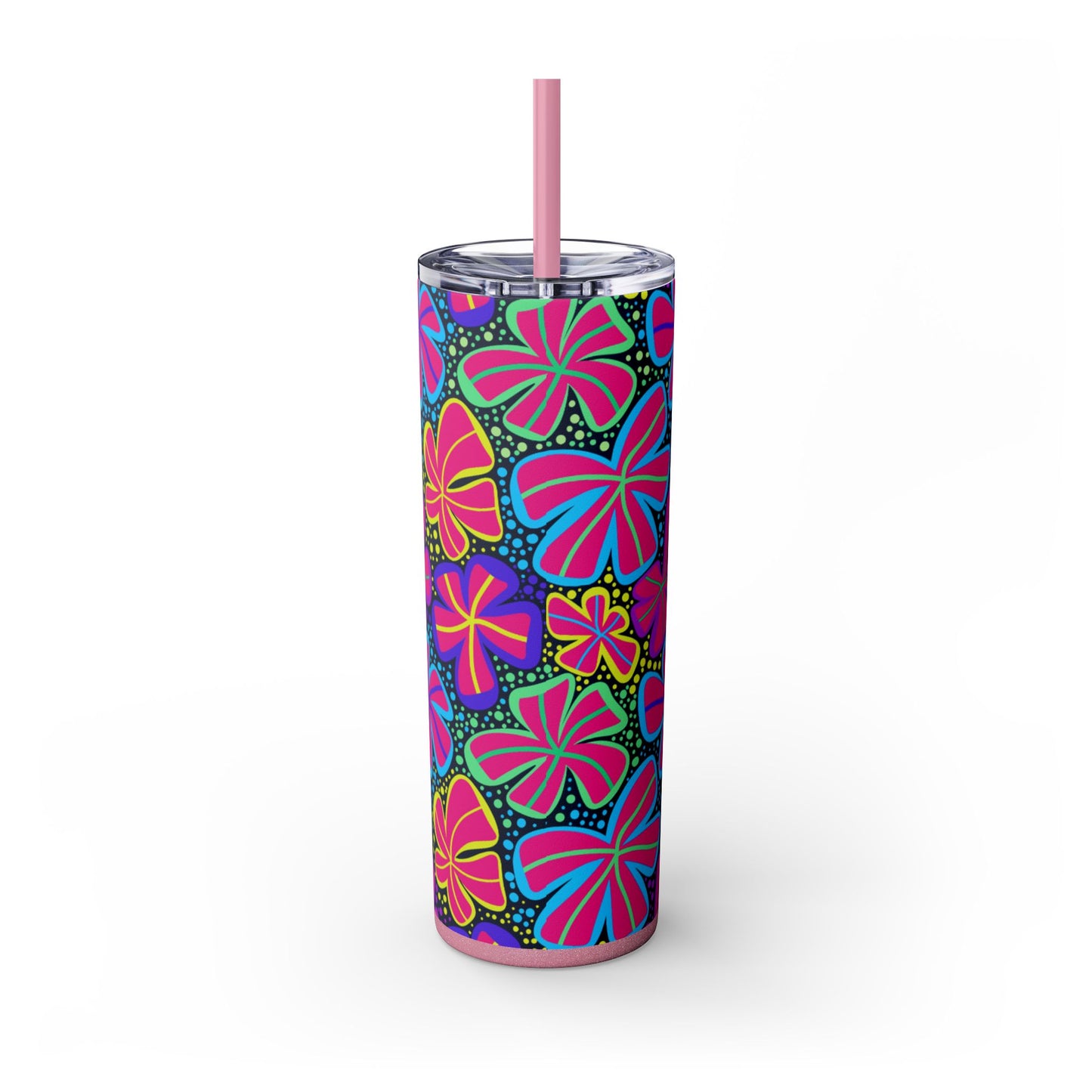 Vibrant Floral Skinny Tumbler, 20oz | Reusable Drink Cup for Home, Office, Road Trips | Fun Gift for Spring, Summer, Birthdays, Garden [...]